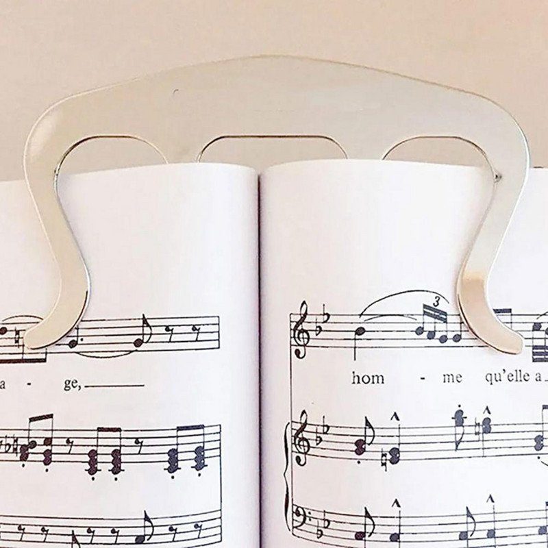 Muzikos lakštų laikiklis Kompaktiškas didelio stiprumo fortepijono partitūra Muzikos sąvaržėlė Tvirta muzikos lakštų segtukas