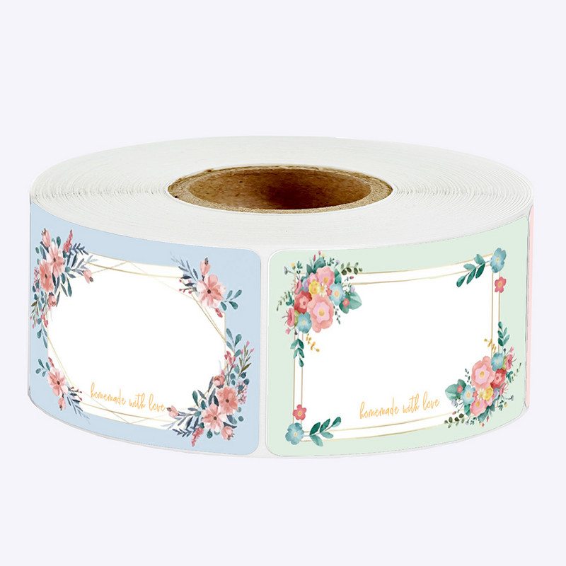 50-250 бр. Етикети с имена на цветя Кухня Празни стикери с ръкописна дата Хладилник Фризер Съхранение на храна Малък бизнес 3*5 см