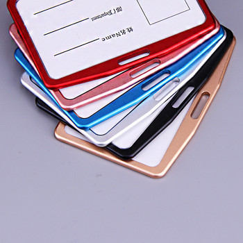 Държач за карти от алуминиева сплав с каишка за въже Работна карта за лични карти на персонала Държач за значка за пропуск Карта за достъп Ръкав Бизнес консумативи
