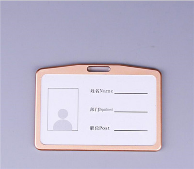 Βάση κάρτας από κράμα αλουμινίου με λουράκι με κορδόνι Προσωπικό Κάρτα εργασίας Κάρτα ταυτότητας Κάτοχος σήματος Κάρτα πρόσβασης μανίκι κάρτας Επαγγελματικές προμήθειες