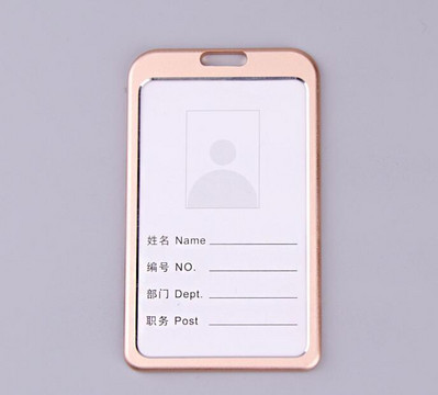 Βάση κάρτας από κράμα αλουμινίου με λουράκι με κορδόνι Προσωπικό Κάρτα εργασίας Κάρτα ταυτότητας Κάτοχος σήματος Κάρτα πρόσβασης μανίκι κάρτας Επαγγελματικές προμήθειες