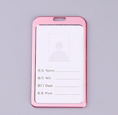 Βάση κάρτας από κράμα αλουμινίου με λουράκι με κορδόνι Προσωπικό Κάρτα εργασίας Κάρτα ταυτότητας Κάτοχος σήματος Κάρτα πρόσβασης μανίκι κάρτας Επαγγελματικές προμήθειες