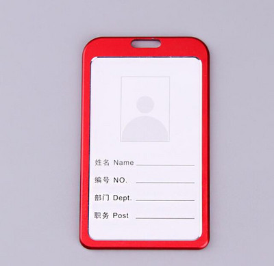 Βάση κάρτας από κράμα αλουμινίου με λουράκι με κορδόνι Προσωπικό Κάρτα εργασίας Κάρτα ταυτότητας Κάτοχος σήματος Κάρτα πρόσβασης μανίκι κάρτας Επαγγελματικές προμήθειες