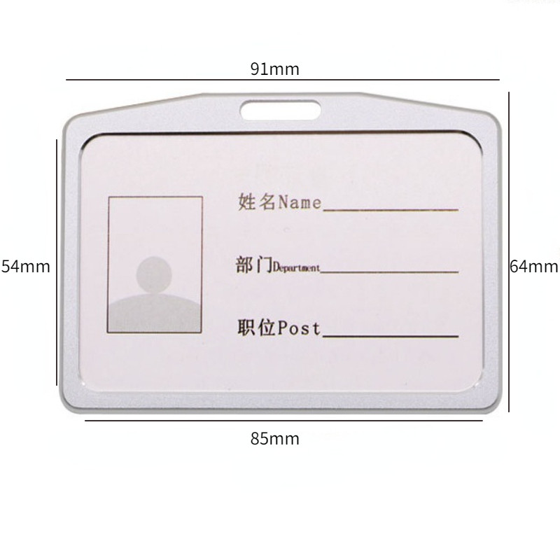 Βάση κάρτας από κράμα αλουμινίου με λουράκι με κορδόνι Προσωπικό Κάρτα εργασίας Κάρτα ταυτότητας Κάτοχος σήματος Κάρτα πρόσβασης μανίκι κάρτας Επαγγελματικές προμήθειες