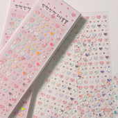 Aranyos rózsaszín lézeres szerelmes medve matrica Scrapbooking képkeret kézzel készített szerelemmel Irodaszerek Dekoratív Kawaii matricák Művészeti kellékek