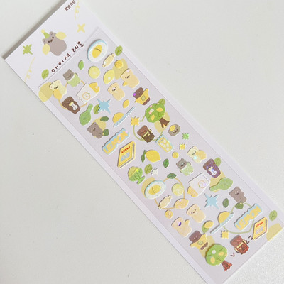 Aranyos rózsaszín lézeres szerelmes medve matrica Scrapbooking képkeret kézzel készített szerelemmel Irodaszerek Dekoratív Kawaii matricák Művészeti kellékek