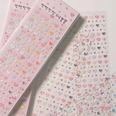 Aranyos rózsaszín lézeres szerelmes medve matrica Scrapbooking képkeret kézzel készített szerelemmel Irodaszerek Dekoratív Kawaii matricák Művészeti kellékek