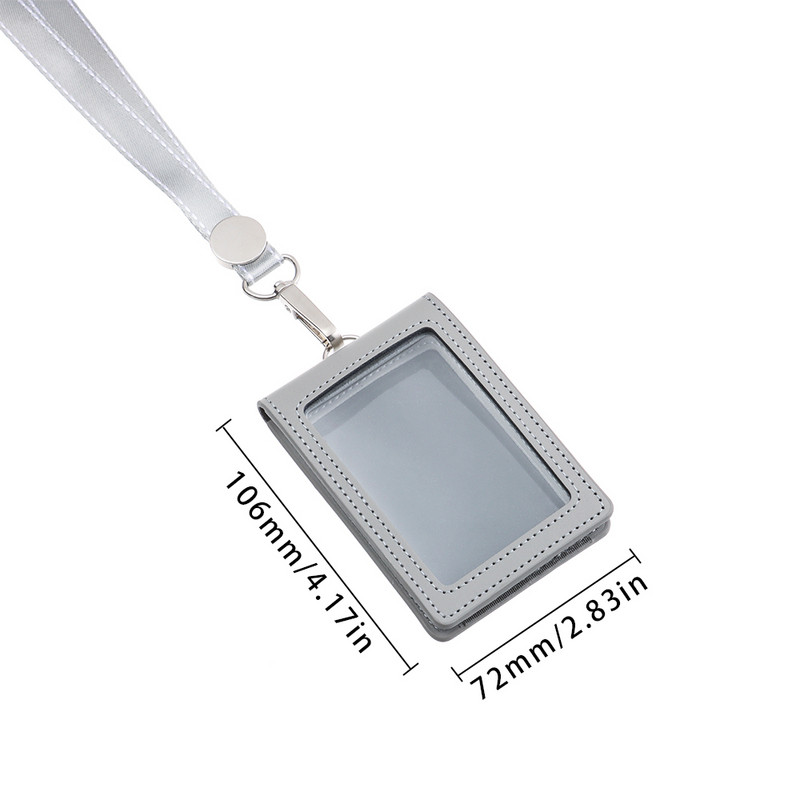 Sklopivi kožni držač za bedž za identifikacijsku uzicu Oznaka s imenom Bus Pass Kućište za kartice Držač radne kartice za osoblje s uzicom
