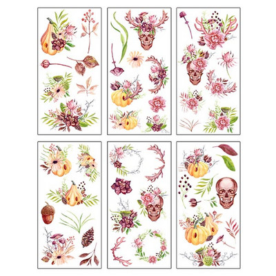 6 loksnes/iepakojumā Karikatūra Cat Washi papīra uzlīme Kawaii žurnāla uzlīmes Scrapbooking ikdienas plānotājs Kancelejas piederumi