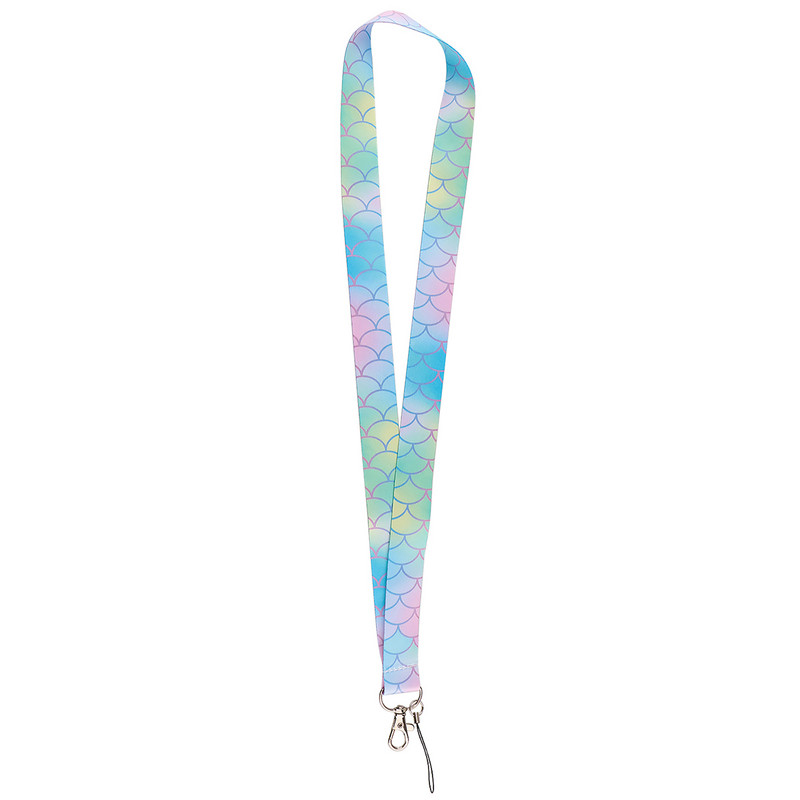 ER1900 Модна русалка с люспи презрамка за врат за ключове ID Card Gym Телефон презрамки USB държач за значки Направи си сам Hang Rope Lariat Lanyard