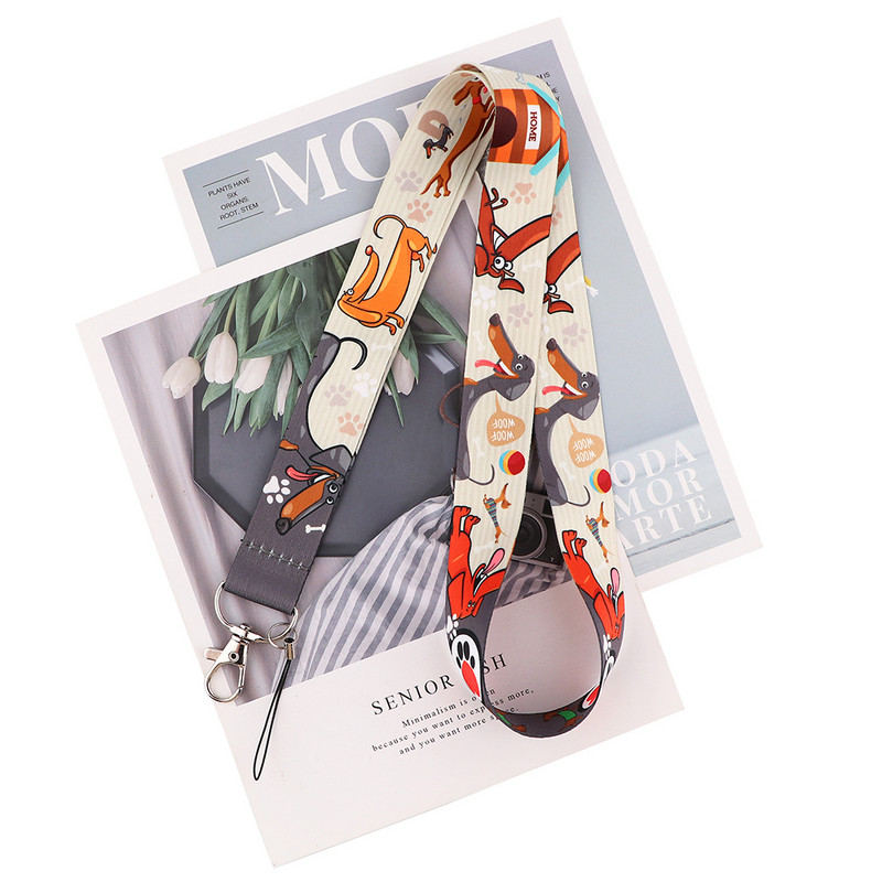 Ransitute R2506 Cartoon Pas jazavčar Držač za kartice Držač kartice za djecu koja vise oko vrata Mobilni telefon Značka za vezicu Držač kartice za pristup podzemnoj željeznici