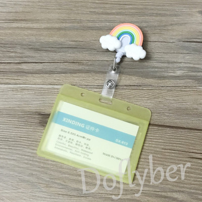 Vaivorykštės balandis medicinos seselė Gydytojas studento ženklelio ritė ID Vardo kortelės laikiklis Ištraukiamas atatrankos Yoyo Ski Pass kortelės ženklelis Biuro produktai