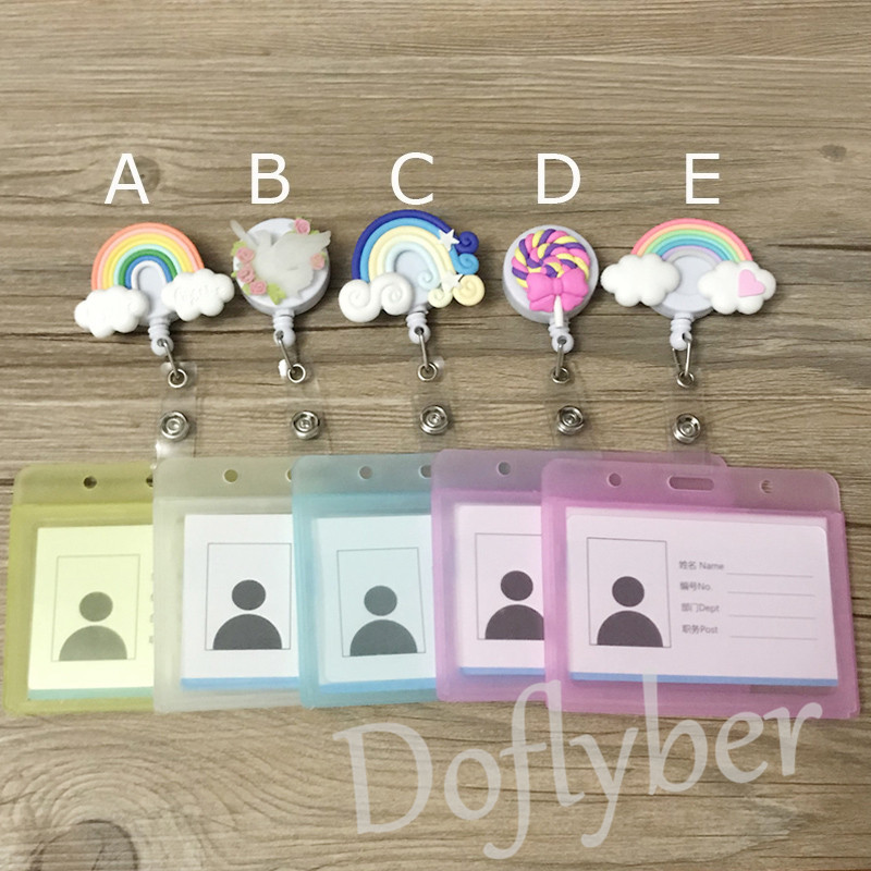 Vaivorykštės balandis medicinos seselė Gydytojas studento ženklelio ritė ID Vardo kortelės laikiklis Ištraukiamas atatrankos Yoyo Ski Pass kortelės ženklelis Biuro produktai