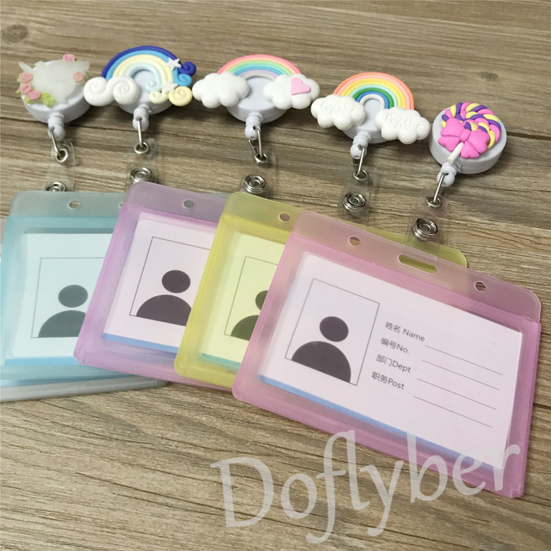 Vaivorykštės balandis medicinos seselė Gydytojas studento ženklelio ritė ID Vardo kortelės laikiklis Ištraukiamas atatrankos Yoyo Ski Pass kortelės ženklelis Biuro produktai