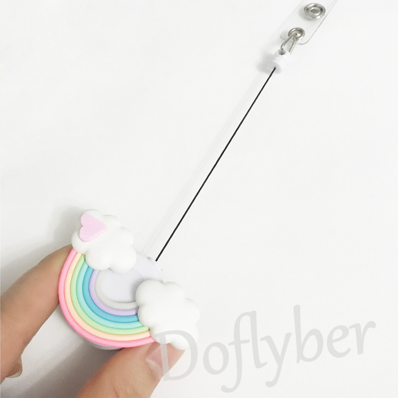 Vaivorykštės balandis medicinos seselė Gydytojas studento ženklelio ritė ID Vardo kortelės laikiklis Ištraukiamas atatrankos Yoyo Ski Pass kortelės ženklelis Biuro produktai