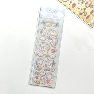Koreai ins Aranyos angyal nyúl matrica Scrapbooking Idol DIY Album Dekorációs matrica Esztétikus, személyre szabott Kawaii Irodaszerek