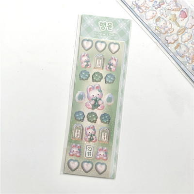 Koreai ins Aranyos angyal nyúl matrica Scrapbooking Idol DIY Album Dekorációs matrica Esztétikus, személyre szabott Kawaii Irodaszerek
