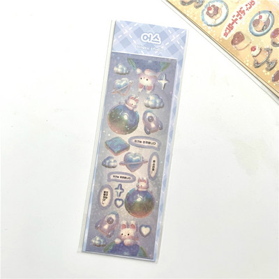 Koreai ins Aranyos angyal nyúl matrica Scrapbooking Idol DIY Album Dekorációs matrica Esztétikus, személyre szabott Kawaii Irodaszerek