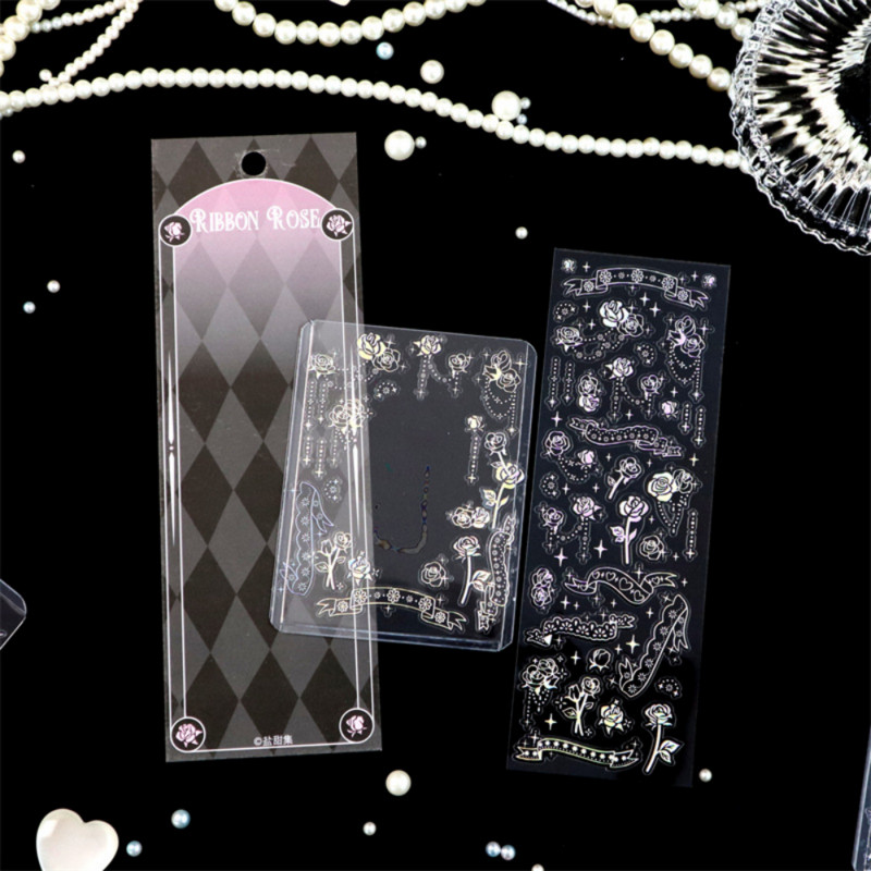 Mr.paper 8 стила 1бр./чанта Естетичен лазерен стикер с пеперуда Личност INS Kpop Idol Card Стикер за декорация на ръчна сметка