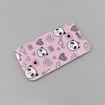 ER1915 Ροζ Kawaii Panda Lanyard Κάτοχος ταυτότητας Κάρτα κλειδιού αυτοκινήτου Κάρτα ταυτότητας με κλειδί αυτοκινήτου Κάρτα Τηλέφωνο γυμναστικής Σήμα Παιδική θήκη μπρελόκ Κοσμήματα