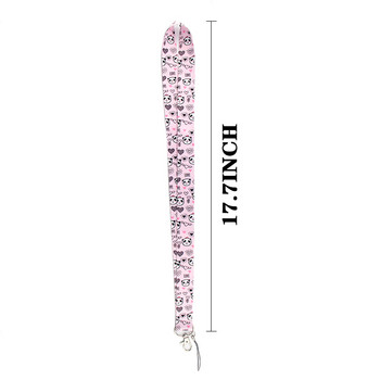 ER1915 Pink Kawaii Panda Lanyard Card ID Car Key Chain ID Card Pass Gym Phone Badge Детски ключодържател Бижута