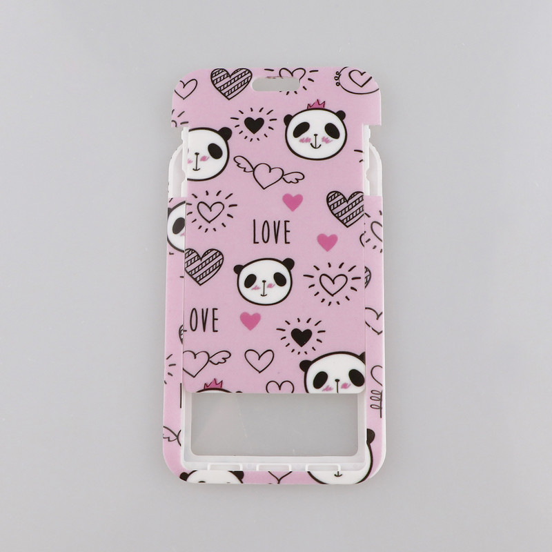 ER1915 Pink Kawaii Panda Lanyard Card ID Car Key Chain ID Card Pass Gym Phone Badge Детски ключодържател Бижута