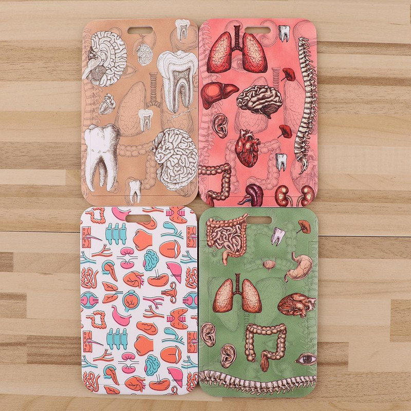 Flyingbee X2610 Human Organ Medical Series ID Card Bus Card Holder Staff Card Lanyard For Key Phone Hang Rope For Doctor Nurse