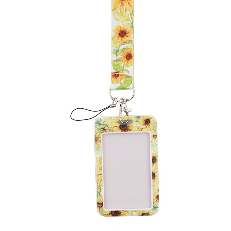 Слънчогледов мобилен телефон, висящ въже, ръкав за карта, поддържащ комбинация от кампус на марката