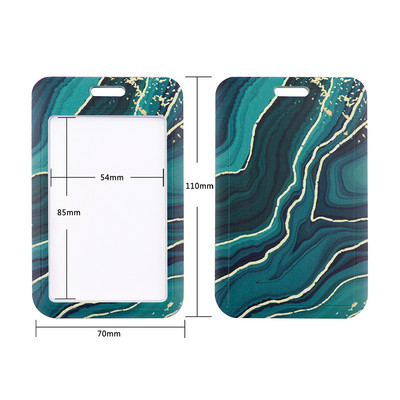 Ransitute R2584 Exquisite Marble Ripples Lanyard Hitelkártya azonosító jelvény Női Utazási Bank Busz névjegykártya borító jelvény