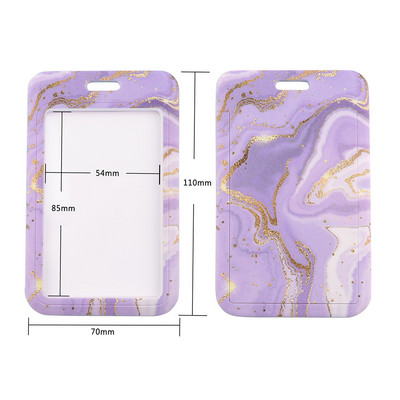 Ransitute R2584 Exquisite Marble Ripples Lanyard Hitelkártya azonosító jelvény Női Utazási Bank Busz névjegykártya borító jelvény