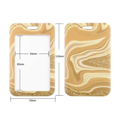 Ransitute R2584 Exquisite Marble Ripples Lanyard Hitelkártya azonosító jelvény Női Utazási Bank Busz névjegykártya borító jelvény