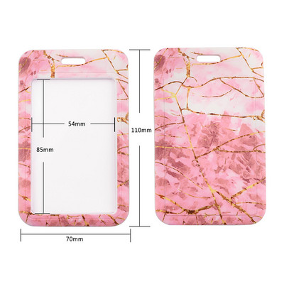 Ransitute R2584 Exquisite Marble Ripples Lanyard Hitelkártya azonosító jelvény Női Utazási Bank Busz névjegykártya borító jelvény