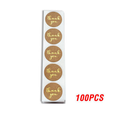 100-500db Arany betűtípus Köszönöm matricák Kraft Fesztivál Dekoratív matricák Címkék Boríték Karácsonyi matricák Scrapbooking