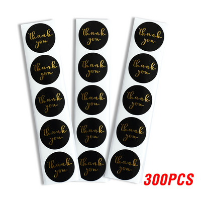 100-500db Arany betűtípus Köszönöm matricák Kraft Fesztivál Dekoratív matricák Címkék Boríték Karácsonyi matricák Scrapbooking