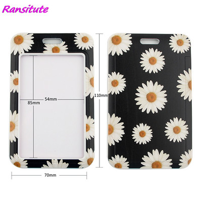 Ransitute R1489 Little White Daisy Art Lanyard hitelkártya azonosító jelvény diák utazási bank busz névjegykártya borító jelvény