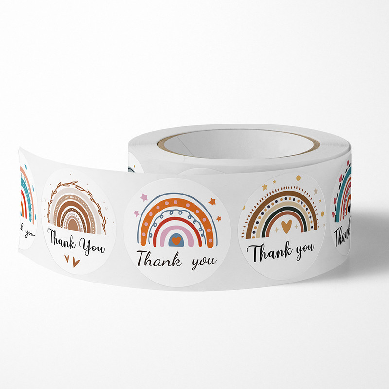 50-500 бр. 1-инчови сладки анимационни стикери за запечатване Благодарим ви, стикер, плик, подарък, декор, етикети, детски стикери за канцеларски материали