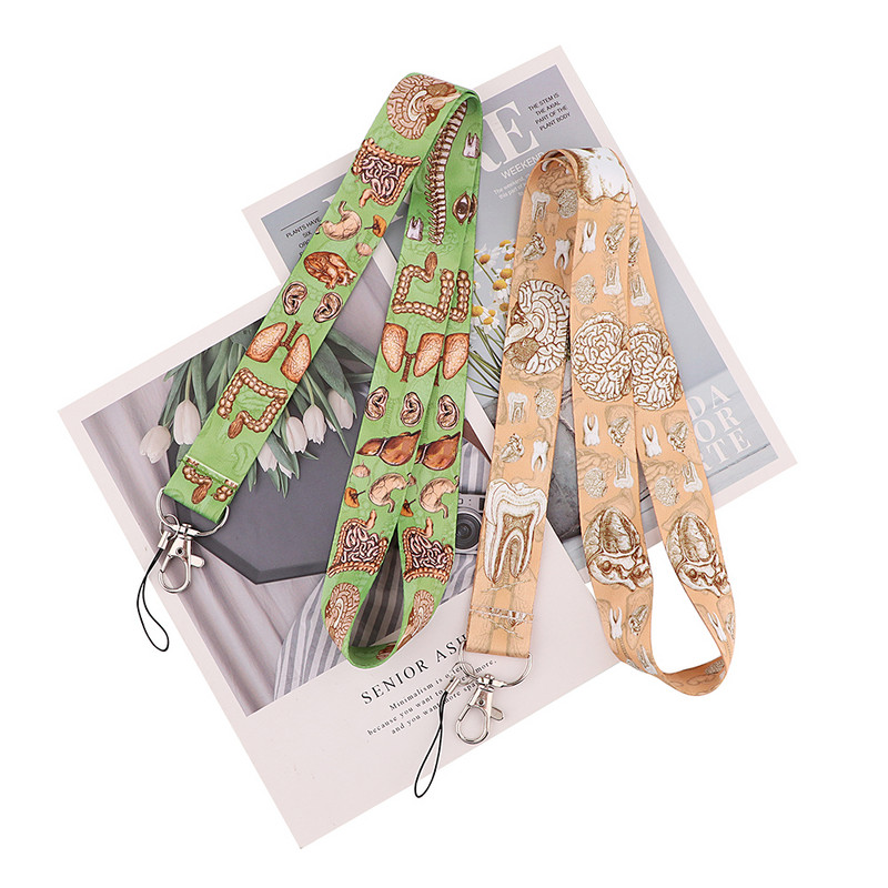 ER1744 Човешки орган Медицинска серия Държач за лична карта Държач за автобусна карта Държач за карта на персонала Връзка за ключ Телефон Направи си сам Въже за окачване за лекар, медицинска сестра