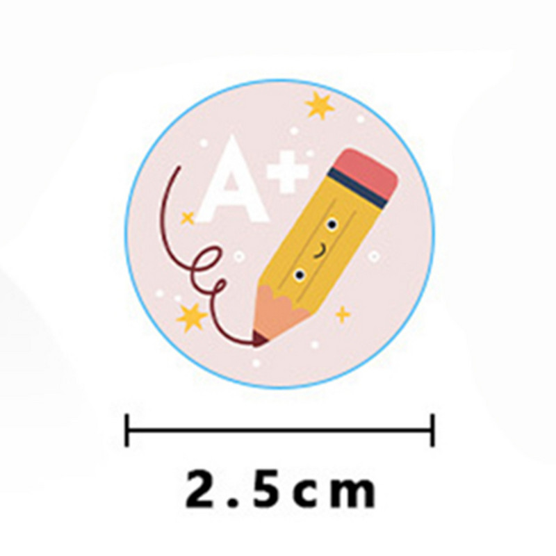 50-500 бр. Кръгли анимационни играчки Стикери за животни за деца Награда за учители Насърчаване на стикер Етикет за печат на офис Етикет за животни 1 инч