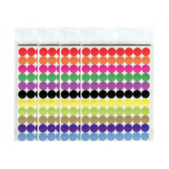880Pcs/10 Sheet Round Spot Circles Sealing Stiker Хартиени етикети Цветни точкови стикери Лепилен пакет Етикет Парти Декорация