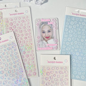 1 db új Hot Gradient Hold Pillangó lézermatrica Pehely Idol Card Deco Scrapbook Barkács anyag Dekorációs Irodaszer matricák
