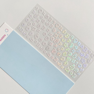 1 db új Hot Gradient Hold Pillangó lézermatrica Pehely Idol Card Deco Scrapbook Barkács anyag Dekorációs Irodaszer matricák