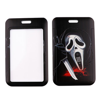 ER1392 Филм Убийство Ghost Модни ремъци ID Badge Държач Bus Pass Калъф Cover Slip Bank Credit Card Holder Lant Cardholder