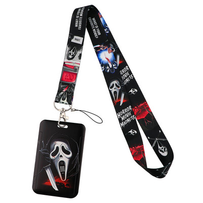 ER1392 Movie Murder Ghost Fashion Lanyards Κάλυμμα θήκης Κάλυμμα Κάρδου Λεωφορείου Κάτοχος Σήματος Κάλυμμα θήκης κάρτας πιστωτικής κάρτας Κάτοχος ιμάντα κάρτας