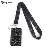 Flyingbee X1339 Constellation Fashion zsinór azonosító jelvénytartó Buszbérlet tok fedőszelvény Bank hitelkártya tartó heveder kártyatartó