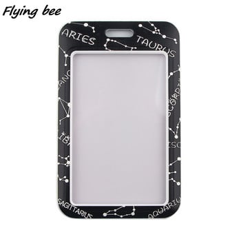 Flyingbee X1339 Constellation Fashion Lanyard ID Badge Holder Bus Pass Case Cover Slip Банков държач за кредитна карта Каишка Cardholder