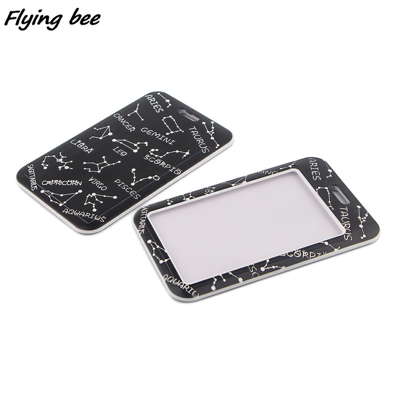 Flyingbee X1339 Constellation Fashion Lanyard ID Badge Holder Bus Pass Case Cover Slip Банков държач за кредитна карта Каишка Cardholder