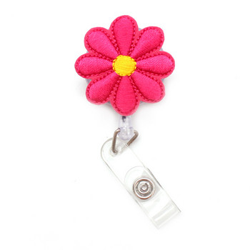 The Embroidery Flower Style Retractable Badge Reel for Nurse & Doctor Card Hold Office & Hospital Supplies Κάρτα με όνομα αγοριού και κοριτσιού