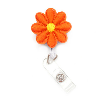 The Embroidery Flower Style Retractable Badge Reel for Nurse & Doctor Card Hold Office & Hospital Supplies Κάρτα με όνομα αγοριού και κοριτσιού