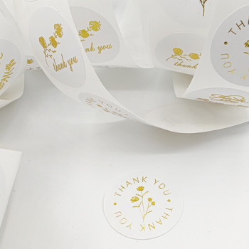 100-500 бр. 1 инч/2,5 см златни благодарствени стикери за кутия с карти за подарък Опаковка за парти Декорация за печене на храна Малък бизнес