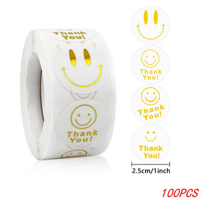 100-500 db 1 hüvelykes/2,5 cm-es arany köszönet matricák ajándékkártya-dobozhoz, bulicsomagoláshoz, pékáru díszítéséhez, kisvállalkozásokhoz
